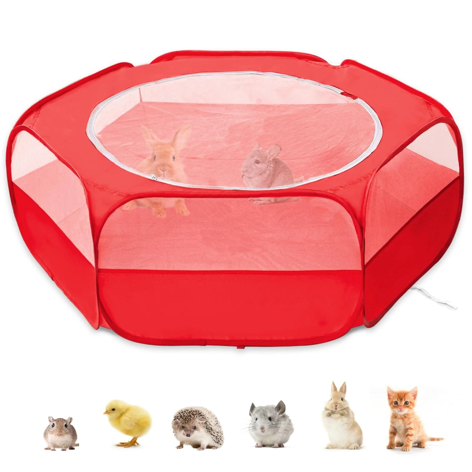 Smart XIRGS Small Animal Playpen - Portable Pop Up Pet Play Yard with Cover and Waterproof Bottom Top-Quality