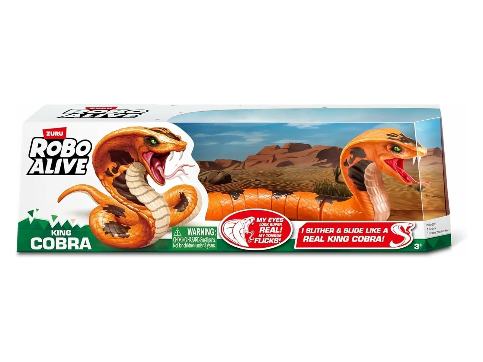 Solid ZURU Alive Cobra – istic Cobra Toy by ZURU Pet Play Fun Flexible