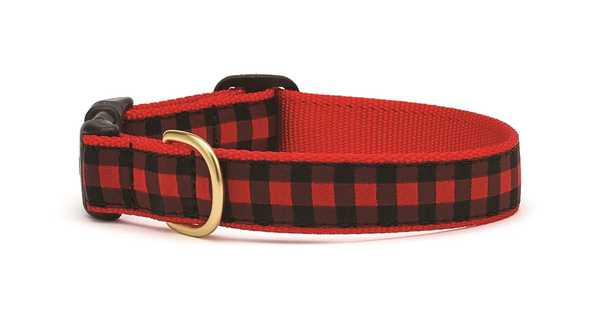 Quality Up Country Buffalo Plaid Collar - Small 9-15 in 5 8 in Narrow Width Made in USA Proven