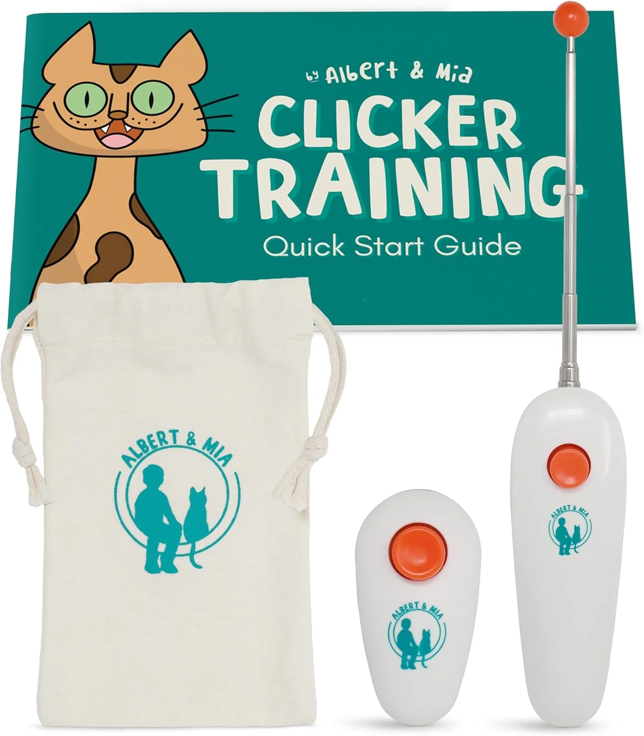 Convenient ALBERT MIA Cat Training Kit 4 Pieces - Quiet Clicker Sophisticated