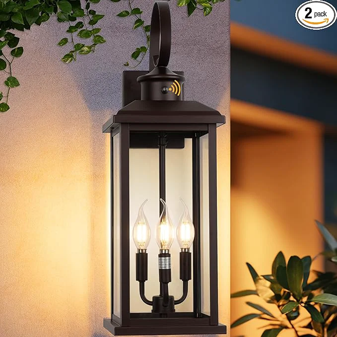 Proven 24 Dusk to Dawn Outdoor Wall Sconce Bronze Large Porch Light 3-Light Waterproof Modern Exterior Lighting Fixture Wall Mounted Outside Lamp for House Garage E12About ThisOverview Classic