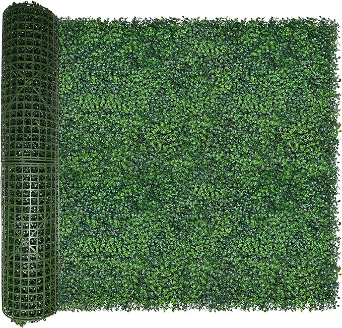 Exclusive Artificial Boxwood Roll 40x120 in 33.5 sqft UV-Anti Faux Ivy Boxwood Hedge Leaf Grass Wall for Patio Balcony Privacy Garden Backyard Greenery Wall Backdrop and Fence DecorAbout ThisOverview Specialty