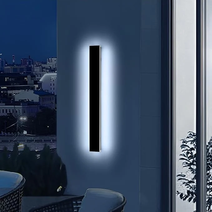 Optimized Mikeru 31.4 Outdoor Wall Sconce 6000K Cool White - IP65 Waterproof Black Exterior Light Hardwired Wall Mounted Fixture for Porch Patio Entryway Non-Dimmable Weatherproof DesignAbout ThisOverview Advanced
