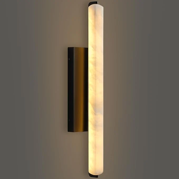 Verified Alabaster Wall Sconces 25 Black Alabaster Sconce Spanish Natural Marble Bathroom Vanity Sconces Rectangle Modern Sconces Lighting for Bedroom Living Room Staircases HallwayAbout ThisOverview Professional