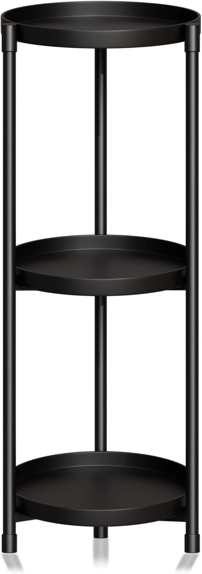 Solid SYQ 3 Tier Plant Stand Indoor Outdoor - 34'' Extra-Tall Metal Plant Stands for Potted Plants Multiple Tiered Plant Shelf Vertical Black Iron Planter Rack Large Flower Pot Holder Table for Patio CornerAbout ThisOverview Practical
