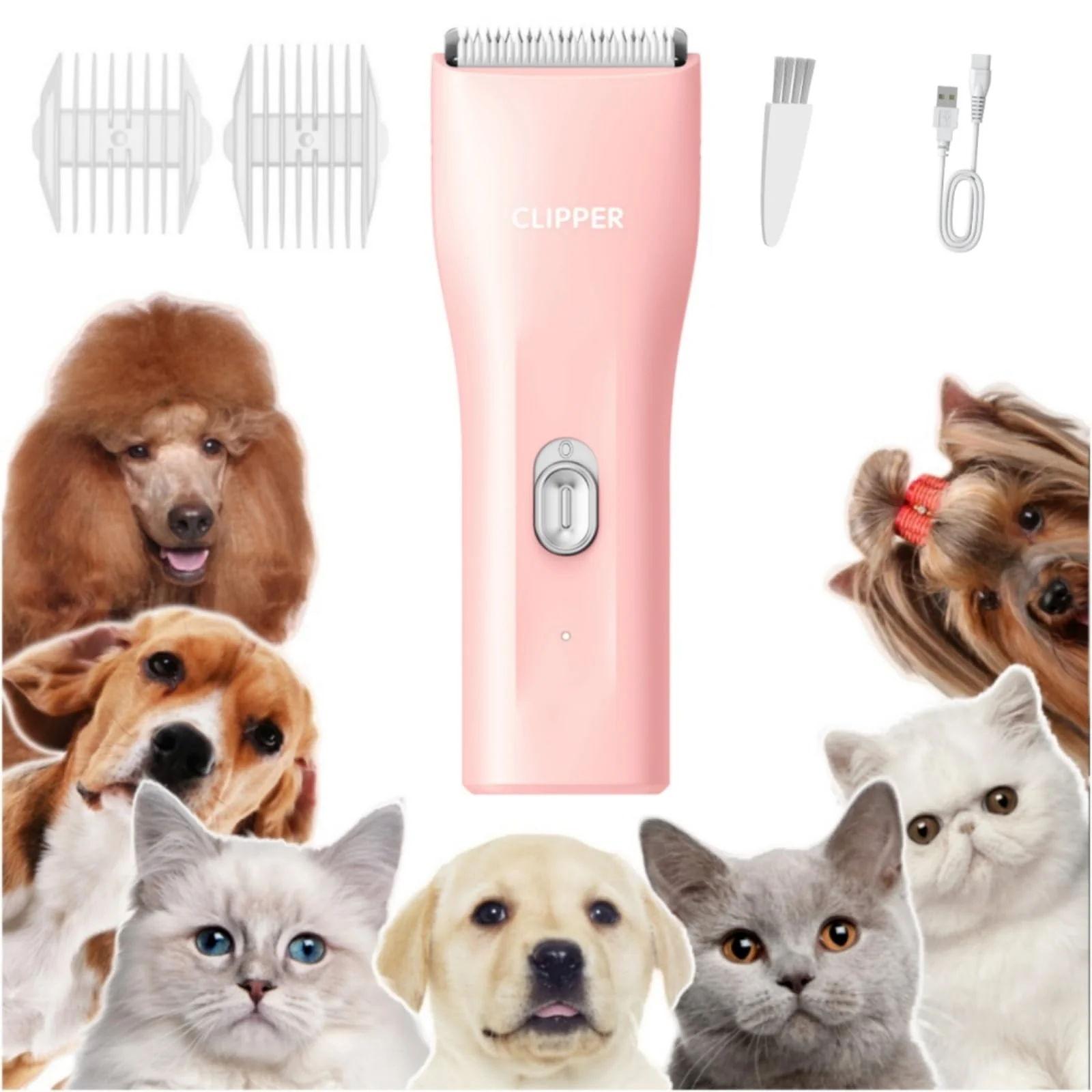Professional Tileon Dog Clippers – Quiet USB Rechargeable Cordless Grooming Kit for Dogs Cats Efficient