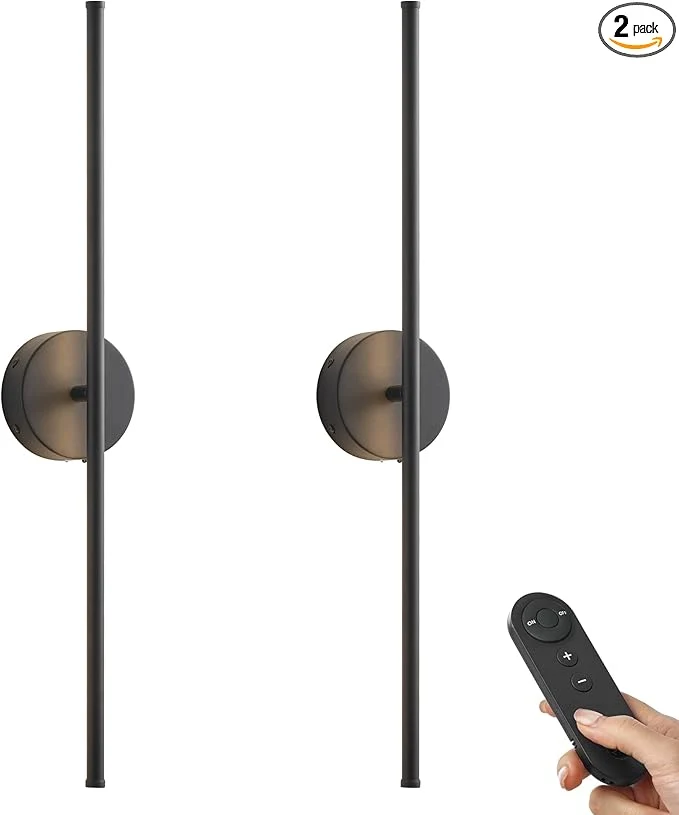 Artisan Battery Operated Wall Sconces Dimmable Wall Sconces Set of Two 350°Rotate 3000K LED Black Wireless Wall Light for Living Room Bedroom Hallway 24.4 Inch 2 Pack About ThisOverview Versatile