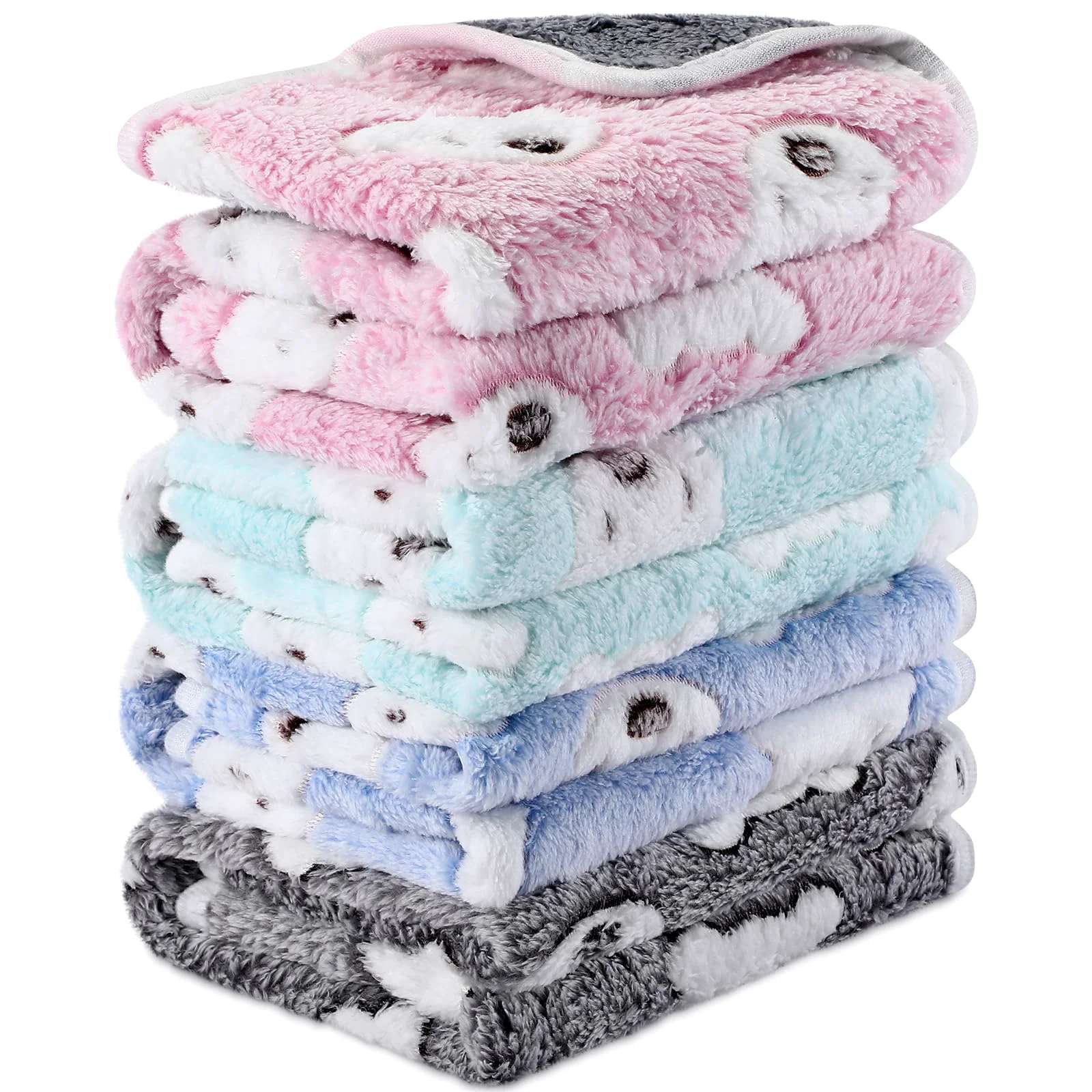Authentic Reginary 4 Pcs Waterproof Guinea Pig Blankets – 24 x 16 in Fleece Cage Liners Washable Bear Pattern Artisan