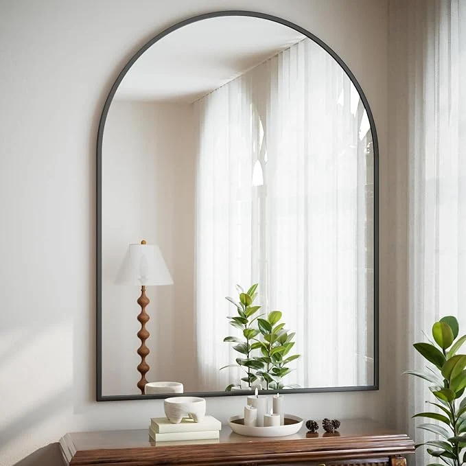 Reliable HARRITPURE 36 x48 Arched Bathroom Mirror - Black Wall Mounted Vanity Mirror Aluminum Alloy Frame Large Arch Wall Mirror for Living Room Bedroom and EntrywayAbout ThisOverview Sustainable