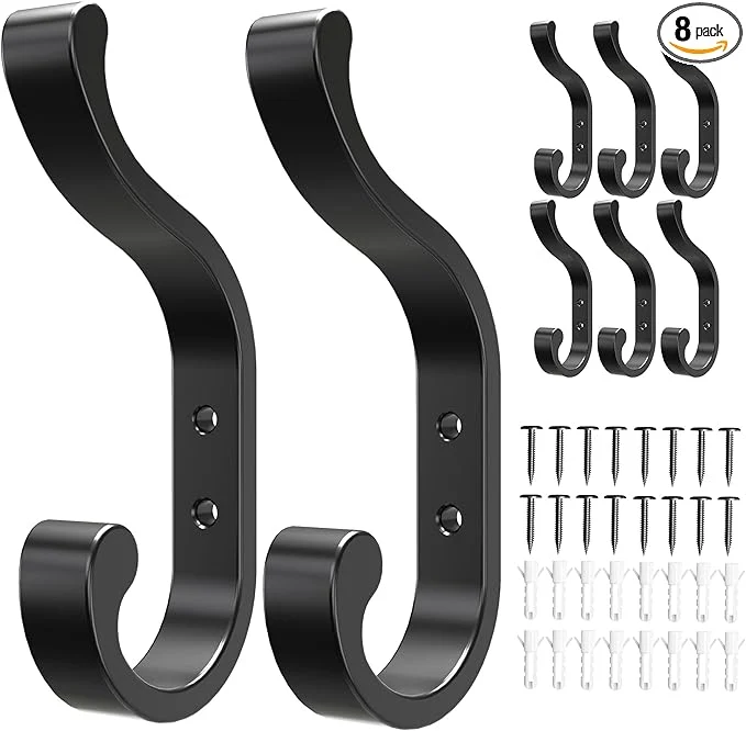 Clean Coat Hanger Wall Mount 8-Pack - Wall Hooks for Hanging Heavy DutyAbout ThisOverview Easy-to-Use