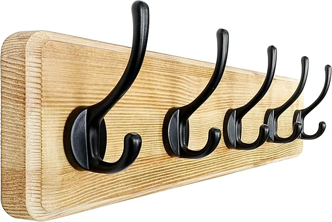 Safe Dseap Coat Rack Wall Patented Heavy-Duty 5-Double-Hooks Wooden Wall Mounted Coat Rack Coat Hanger Hook Rail for Winter Coats Hat Jacket Clothing Light BrownAbout ThisOverview Exceptional