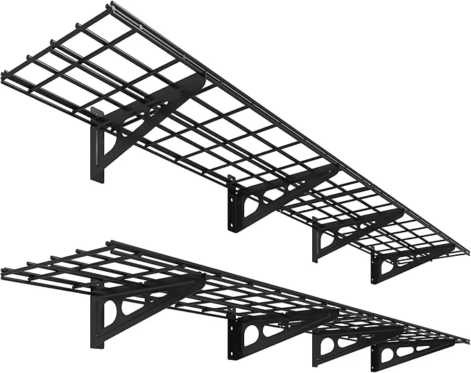 Smart FLEXIMOUNTS 12-inch-by-72-inch Wall Shelf Garage Storage Rack Wall Mounted Floating Shelves 1x6ft Black 2-Pack Classic SeriesAbout ThisOverview Carefully Designed