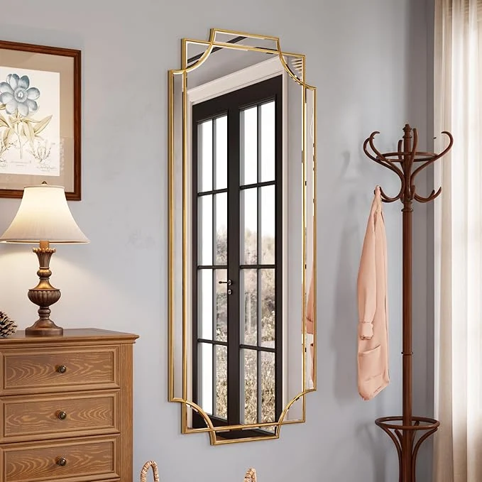 Smart Kelly Miller Gold Full Length Mirror for Wall 24 x58 Full Body Mirror Decorative Beveled Home Decor for Living Room Bedroom Bathroom Entryway Hallway Dressing RoomAbout ThisOverview Effective