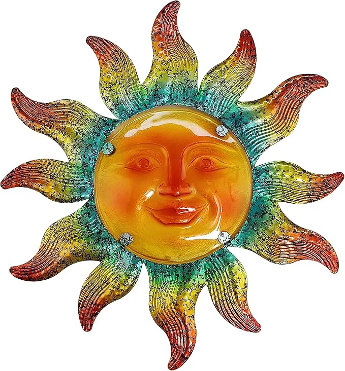 Reliable JOYBee Metal Sun Face Wall Art Decor-Sunface all Decor-Home Decor Artistic Sun Face Metal Wall Sculpture for Indoors or Outdoors Kitchen Farmhouse patio porch 13.25 12.5inch About This Pure