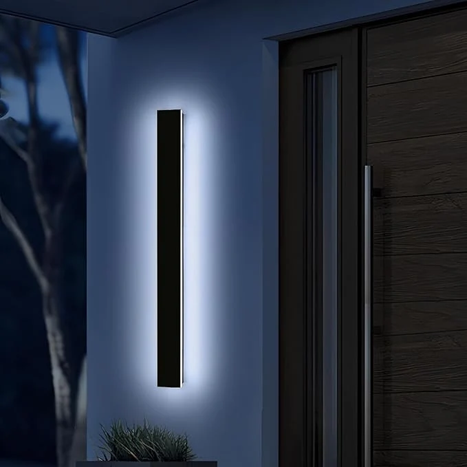 Innovative Mikeru 47.2 Outdoor Wall Sconce 6000K Cool White - IP65 Waterproof Black Exterior Light Hardwired Wall Mounted Fixture for Porch Patio Entryway Non-Dimmable Weatherproof DesignAbout ThisOverview Specialty