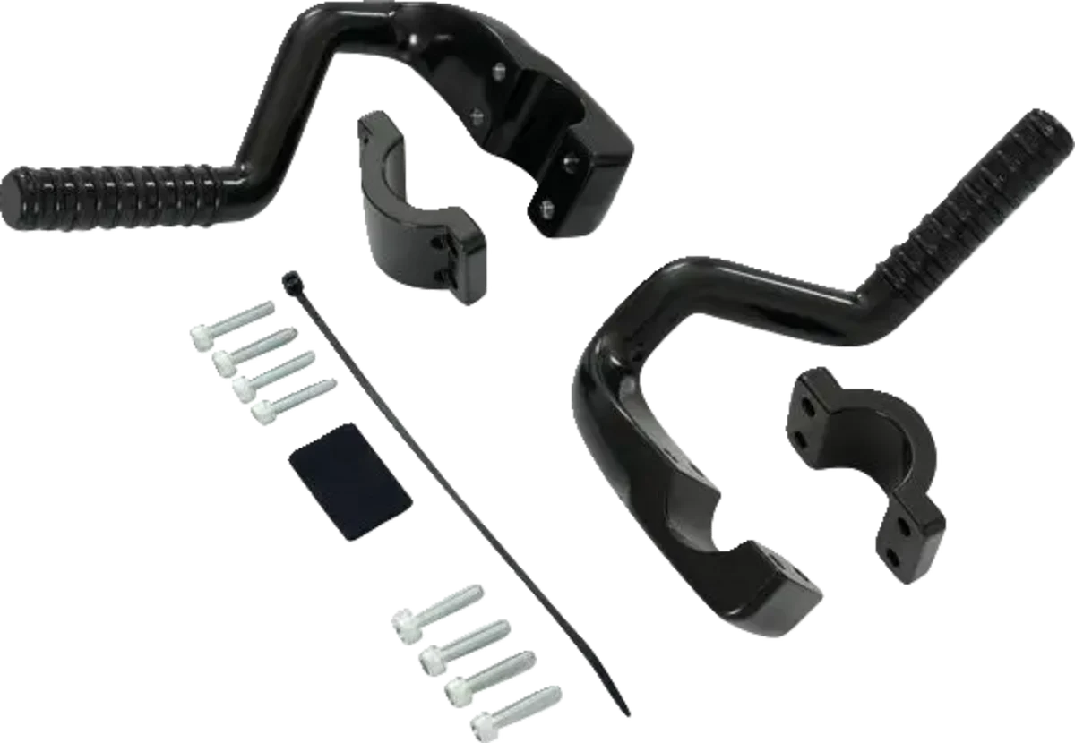 Versatile SHOW CHROME Adjustable Highway Peg - Satin Black - Can-Am 41-422BK Artisan