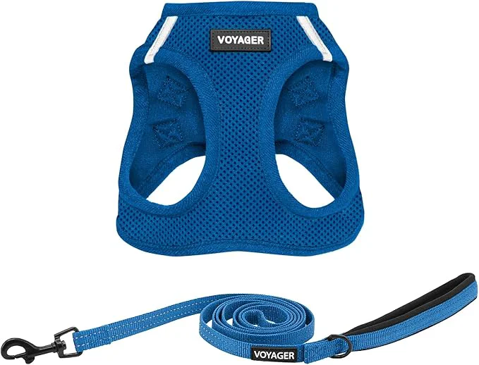 Eco-Friendly Pet Supplies Voyager Step-in Air All Weather Mesh Harness and Reflective Green