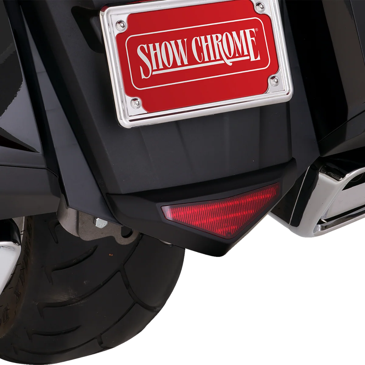 Fine SHOW CHROME Lower Trim Light - Rear Fender - Black - GL1800 52-972BK Prestigious