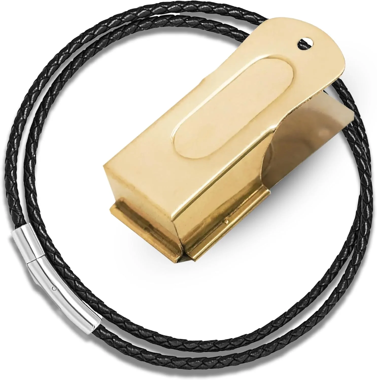 Classic Gold Dog Clicker with Necklace - Clickers for Pet Training - Dog Training Behavior Aids Easy to Carry with You Anywhere - Teach Your Dog Tricks or Reward His Behavior Original Design