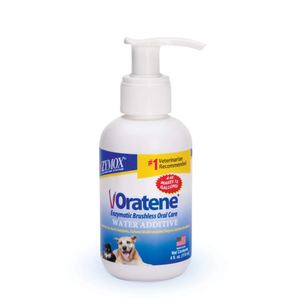 Breathable PET King Brands Zymox Oratene Water Additive — Enzymatic Oral Care for Dogs Cats 4 oz Recyclable