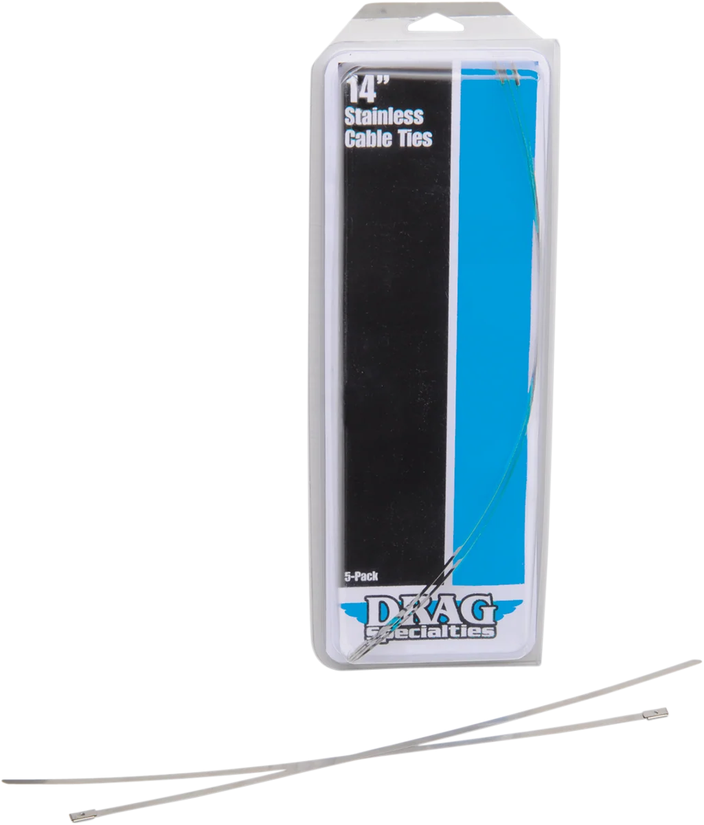 Comfortable DRAG SPECIALTIES Tie Wraps - Stainless Steel - 14 304-0514-D Superior