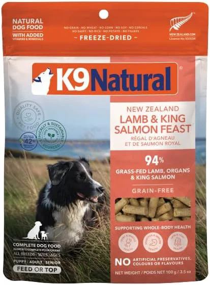 Fine Crafted K9 Natural - Grain ze Dried Dog Food Topper - Lamb Salmon 3.5oz Lightweight