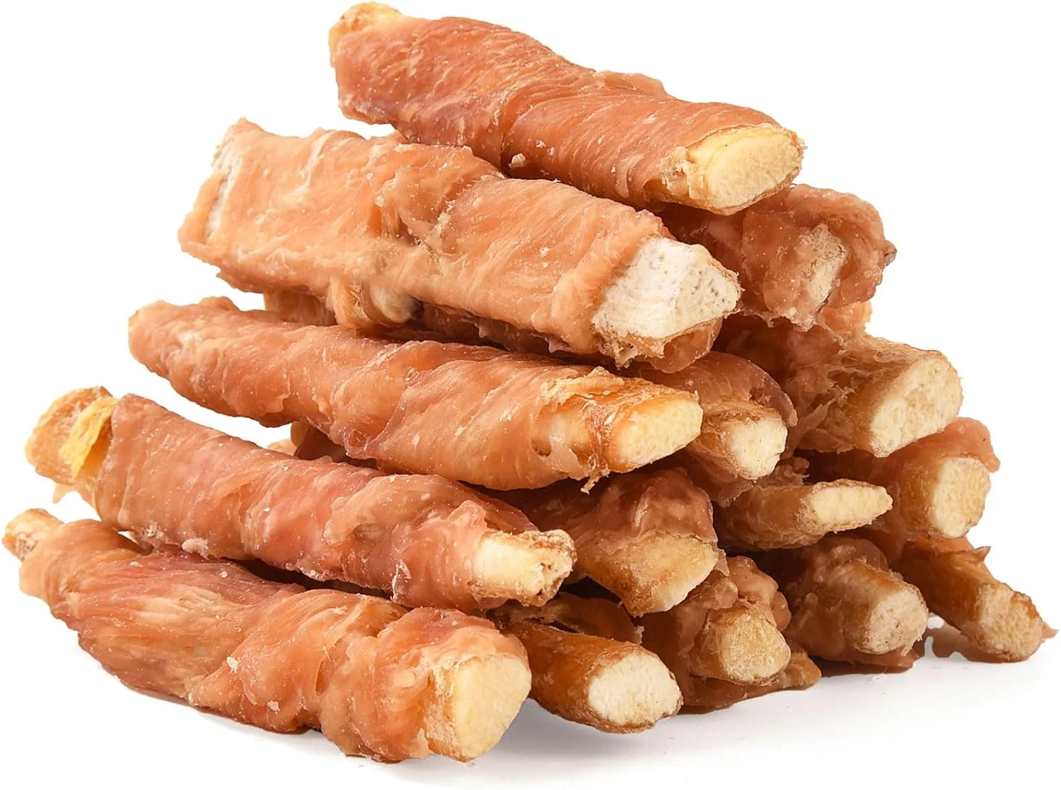 Minimalist ASMPET Dog Treats Chews Chicken Wrapped Beef Cartilage Rawhide Grain Dog Snacks 10.6 oz Premium Material