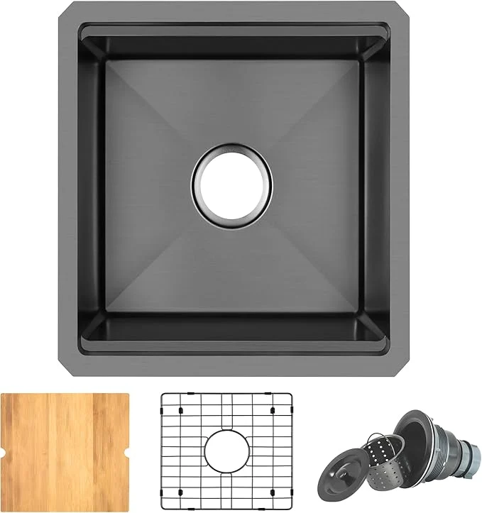 Reliable Black Bar Sink Undermount Small Bar Prep Sinks 16 gauge Stainless Steel Bar Sink with Workstation for Wet Bar Area 17 X 19 About ThisOverview Top-Quality