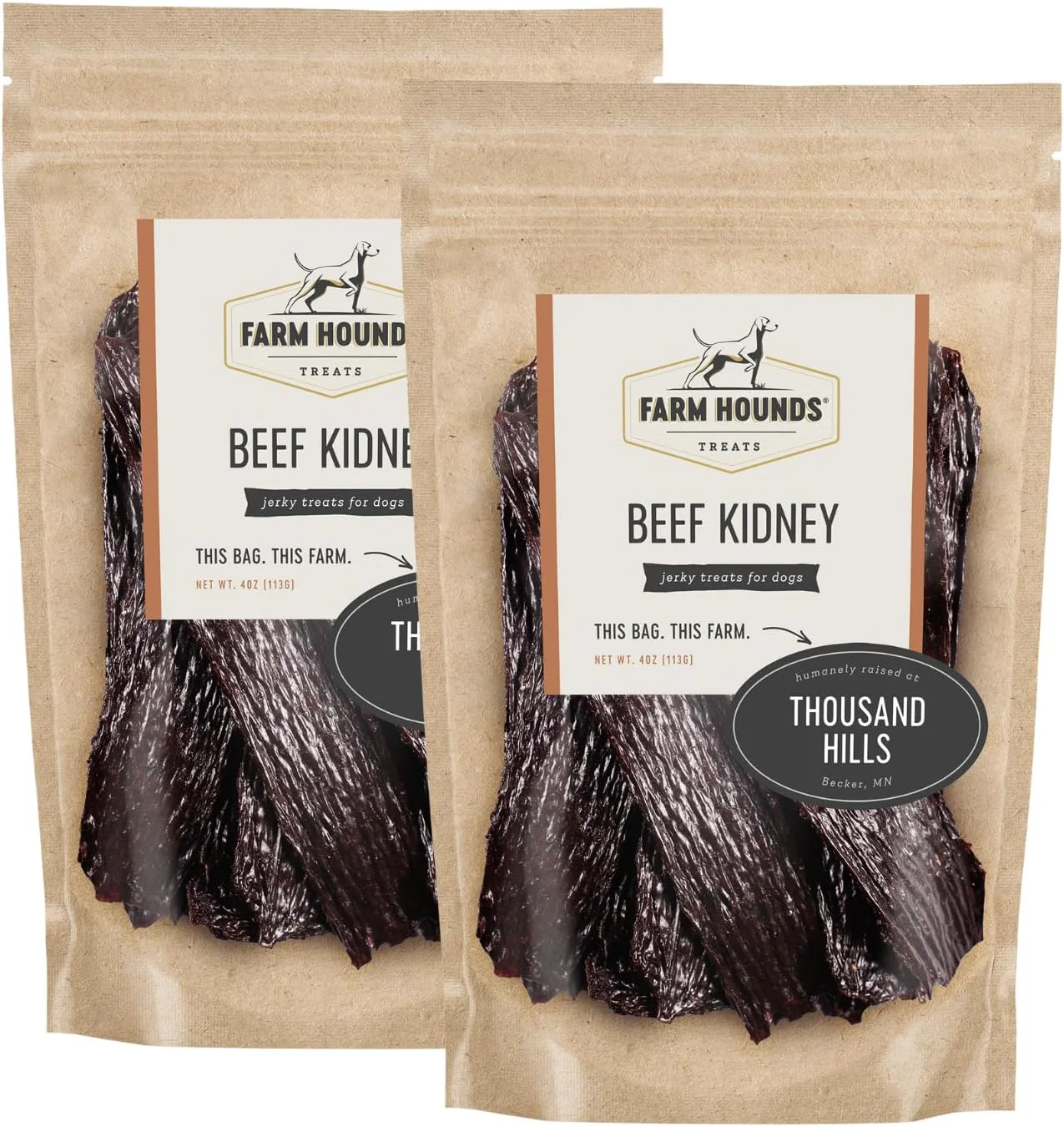 Outstanding Farm Hounds - Beef Kidney - Premium Natural Beef Kidney Recyclable