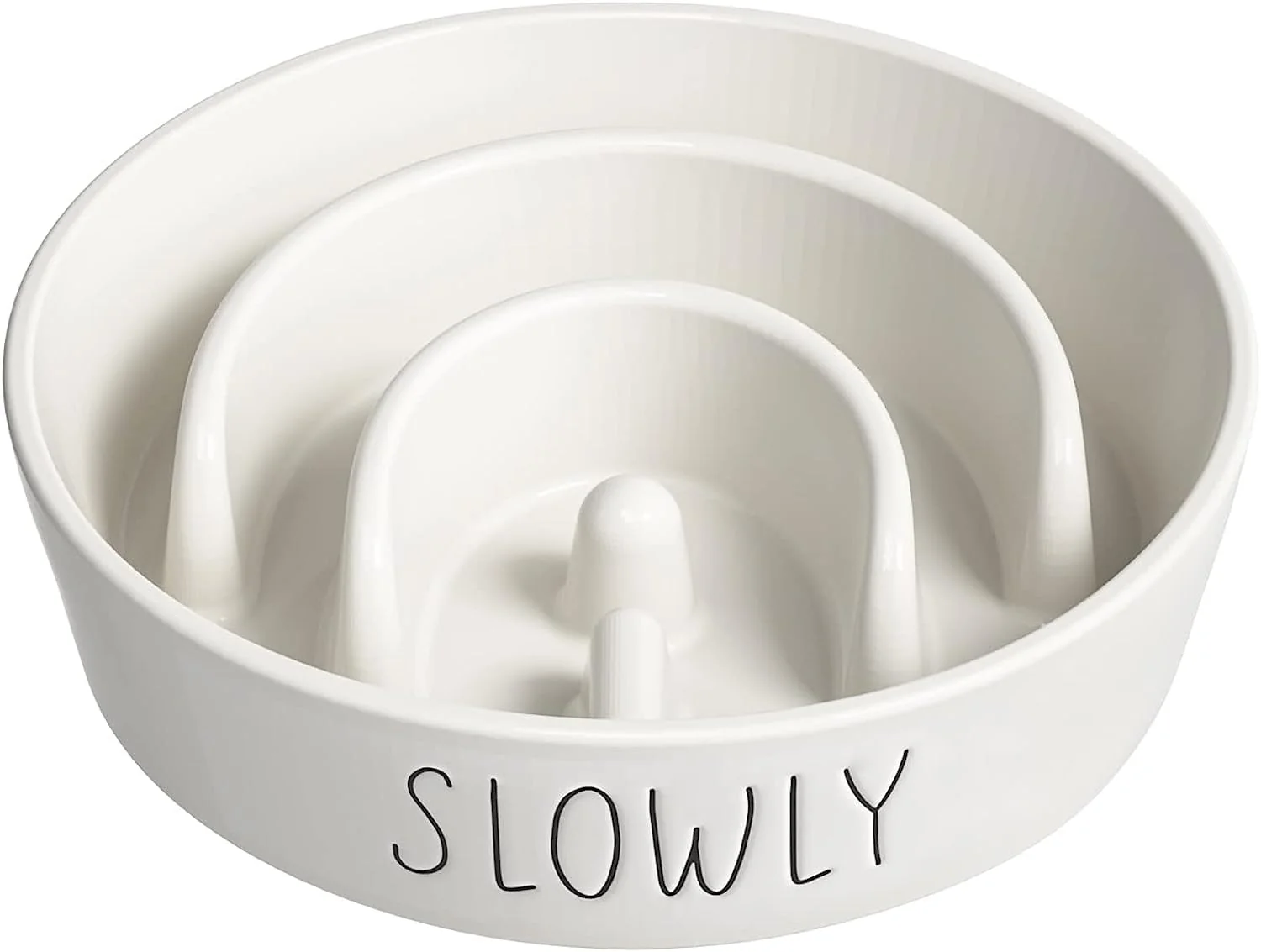 Verified LE TAUCI PET Ceramic Slow Feeder Bowl for Small Dogs Cats – 0.6 Cup White Elegant