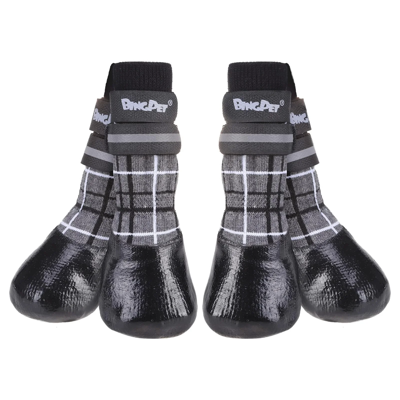 Smart BINGPET Anti-Slip Dog Socks for Hardwood Floors Traction Waterproof Bottom Reflective Straps Long-Lasting