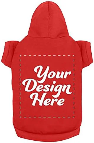 Effective Personalized Dog Hooded Sweatshirt Custom Pet Pullover Hoodie Text Image Safe