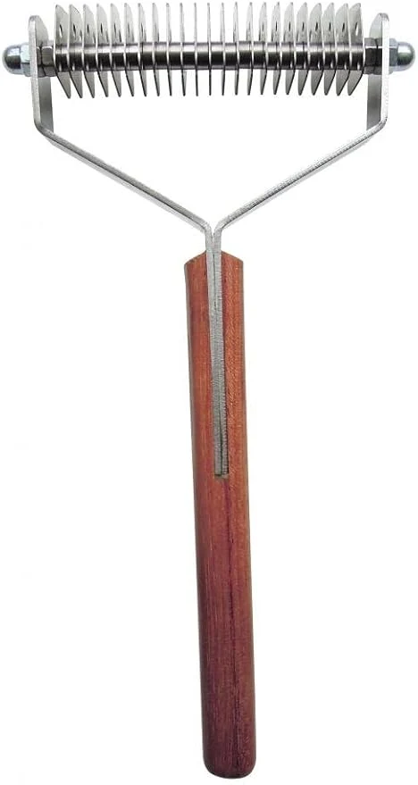 Traditional Mars Coat King Double Wide Dematting Undercoat Grooming Rake Stripper Tool Reusable