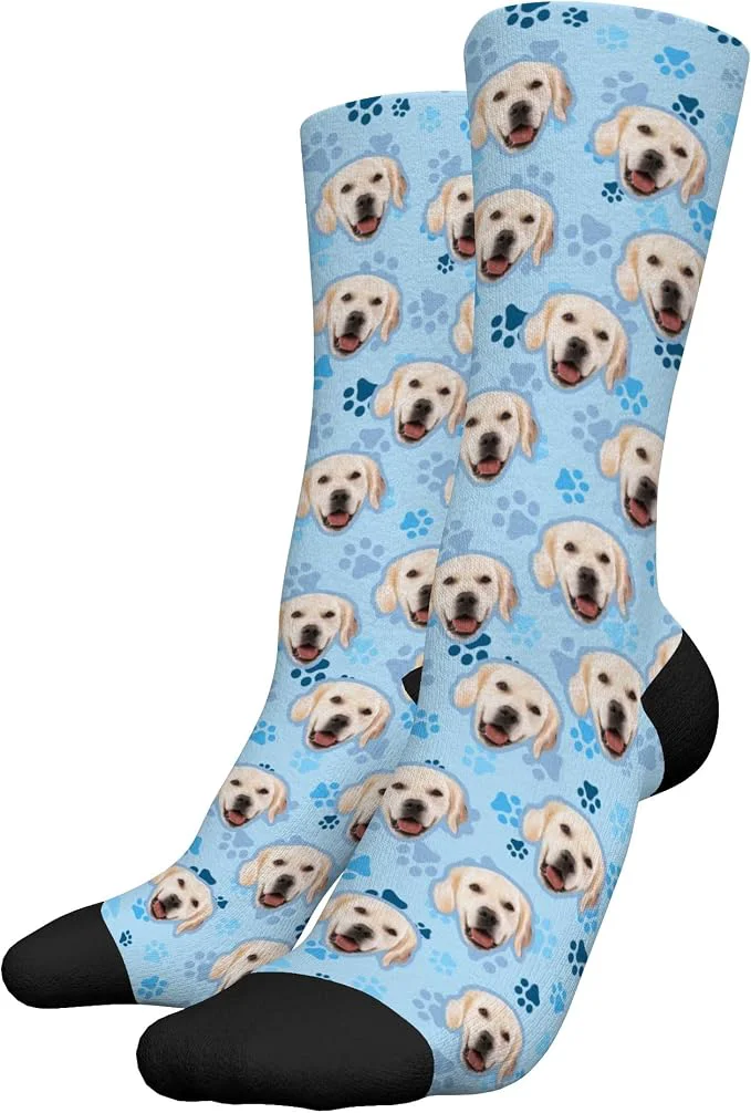 Premium D-Story Custom Face Socks Personalized Photo Picture on Socks Unisex Athletic Responsible