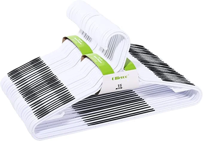 Smooth 30 Pack Bendable Plastic Hangers Light-Weight Non-Slip Clothes Suit Hangers Black About ThisOverview Fast
