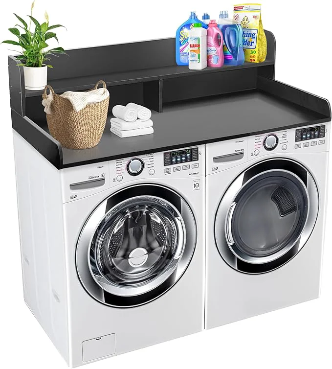 Responsible Royxen Laundry Countertop with Storage Universal Fit Washer and Dryer Countertop with Shelf Laundry Room Storage 2-Tier Shelf Black About ThisOverview Advanced