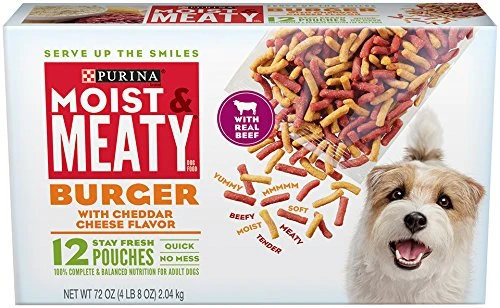 Versatile Purina Moist Meaty Burger with Cheddar Cheese Flavor — Adult Dry Dog Food Expertly Made