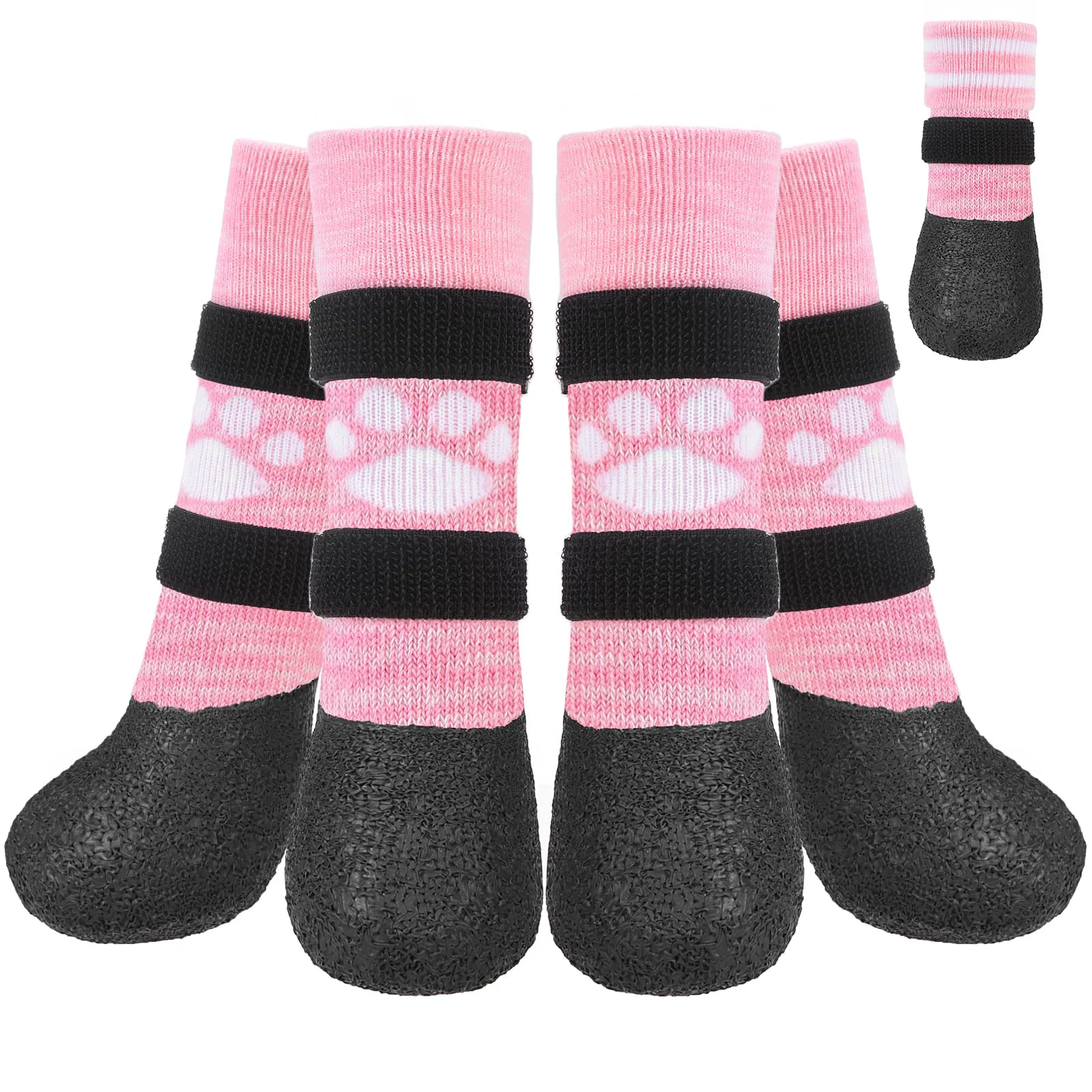 Functional KOOLTAIL Anti-Slip Dog Socks Waterproof Paw Boots — Traction Comfort Adjustable Straps Advanced
