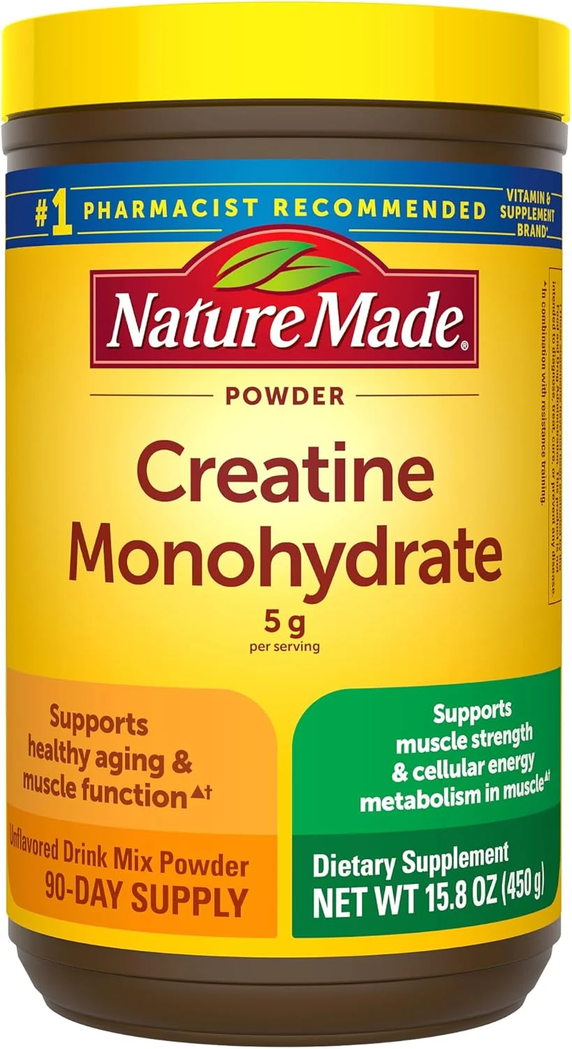 Solid Nature Made Creatine Monohydrate Powder 5 g per Serving Unflavored Drink Mix Powder Muscle Support 450 g 90 Day Supply Secure