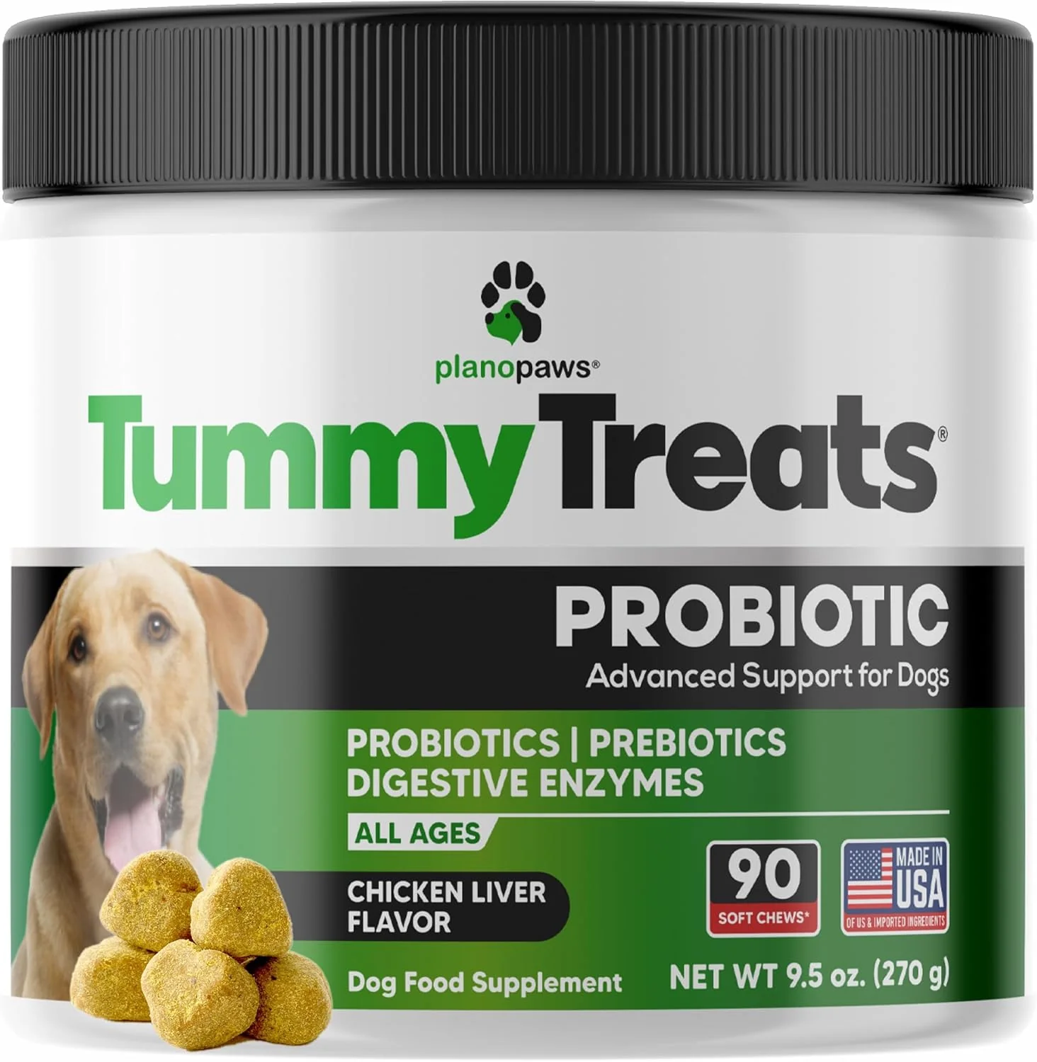 Convenient Probiotics for Dogs – Digestive Health Chews with Prebiotics Enzymes Dog Probiotic Supplement for Gut Diarrhea Relief Gas Allergy Support – Chicken Flavor Soft Chews Fine