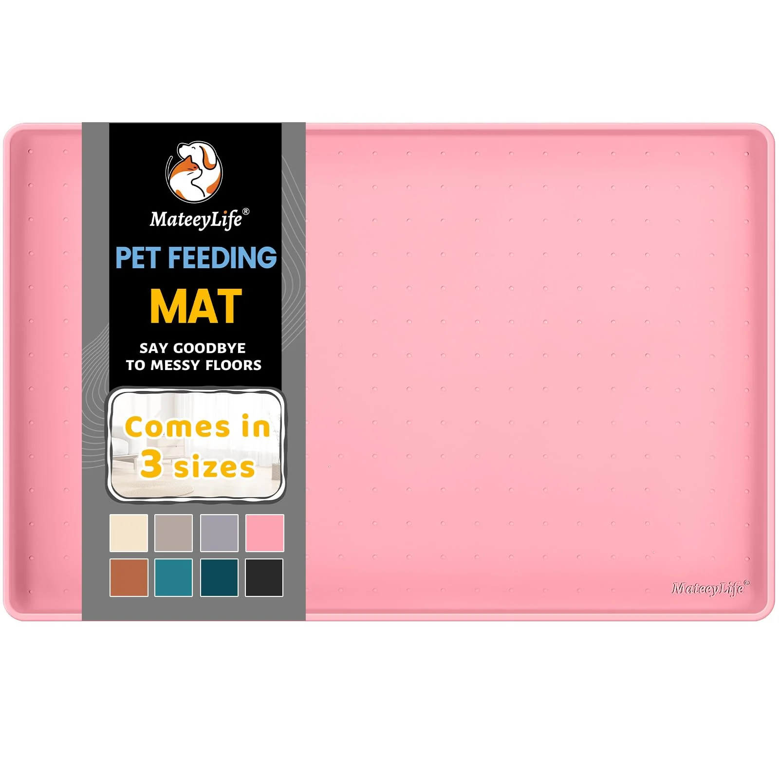 Superior MateeyLife Silicone Cat Dog Food Mat - Waterproof Anti-Slip Spill-Proof Floor Mat Unique