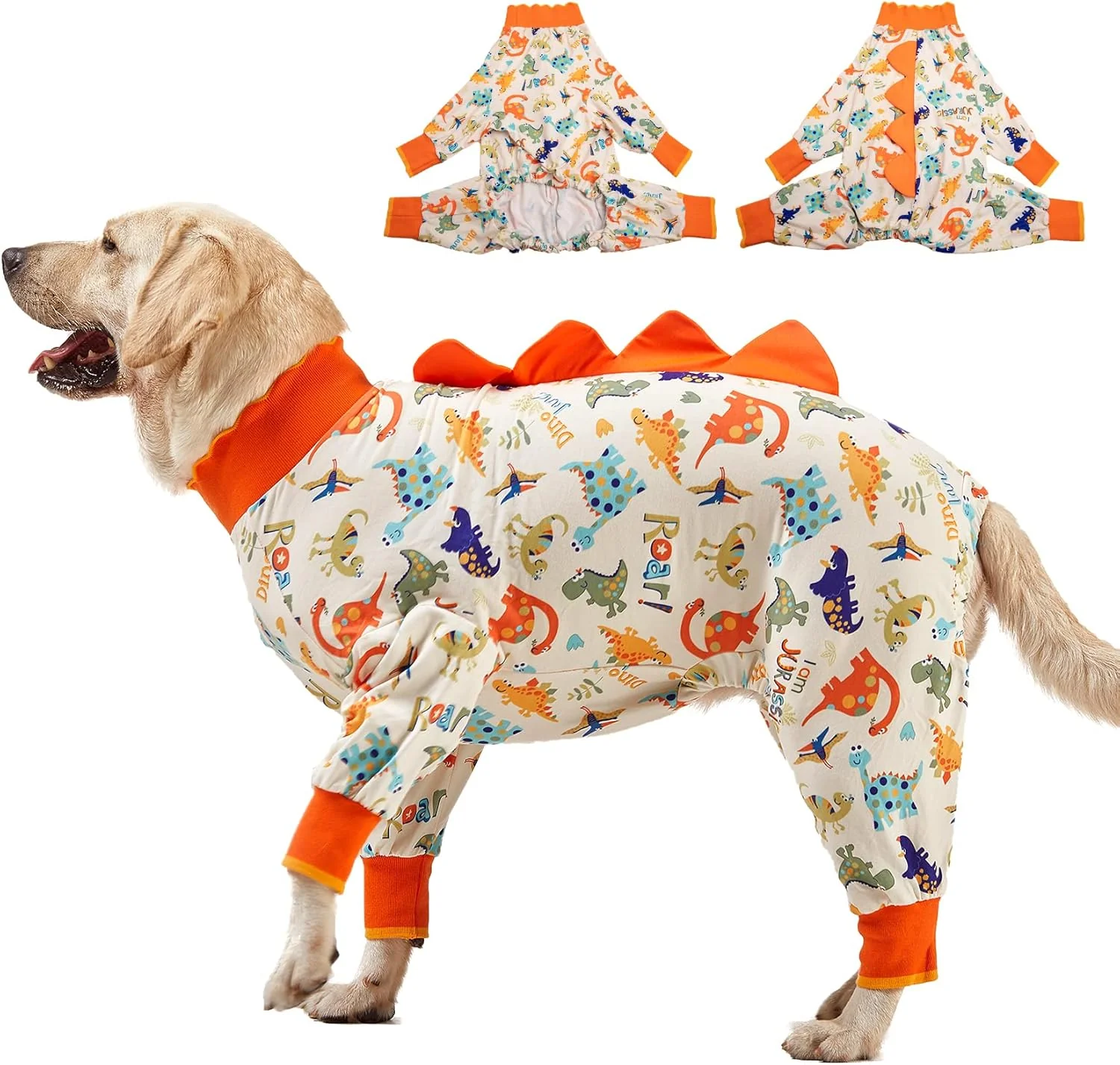 Selected LovinPet Dog Pjs Large Breed Anti Licking Recovery Wear Lightweight Jurassic Knit UV for Medium Dogs Medium Reusable