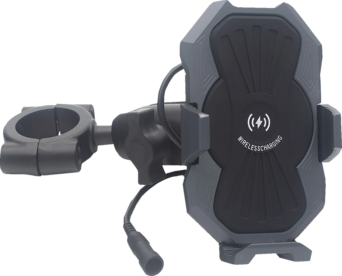 Solid RIDEPOWER Metal Phone Holder - Inductive Charging 1-1 2 Bar Mount RPMTLINDMOUNT15 Fine