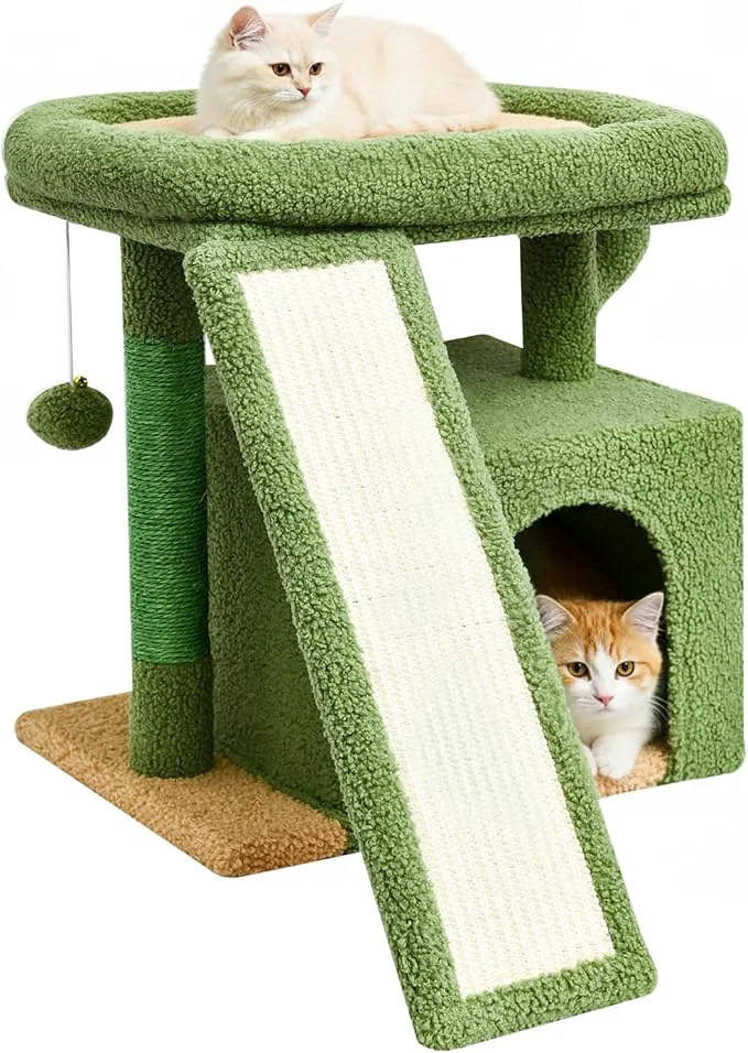 Casual Small Cactus Cat Tree for Indoor Cats Unique Cactus Cat House Durable