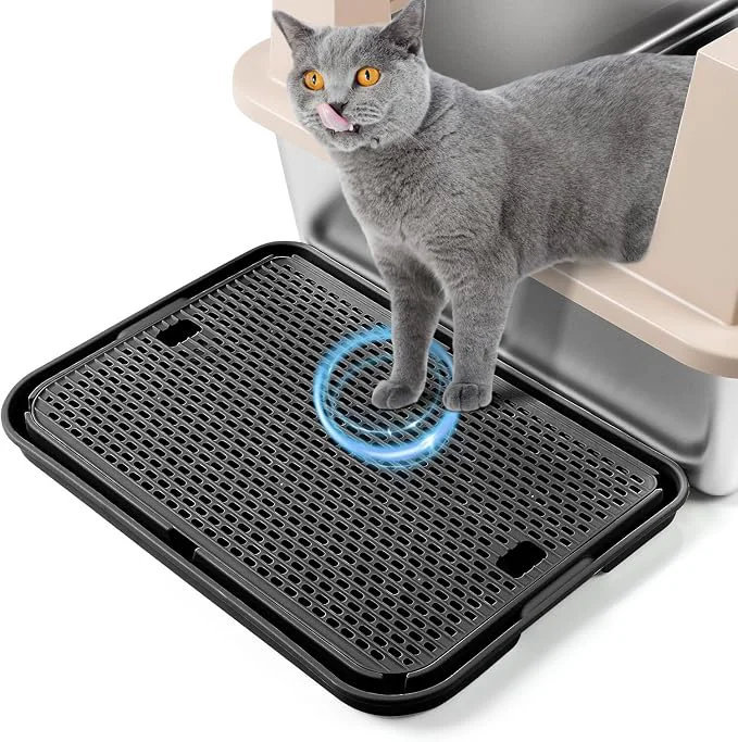 World-Class Large Cat Litter Box Step Mat 16.5 x11.2 Cat Ramp Stairs Cat Litter Catcher Superior