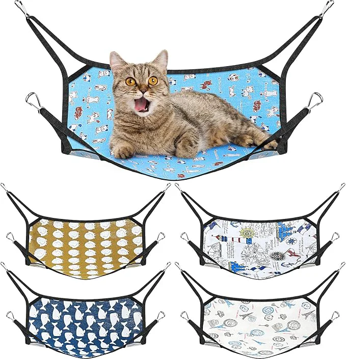 Specialty Shappy 5 Pcs Pet Hammock for Cage Hanging Pet Hammock Bed Consistent