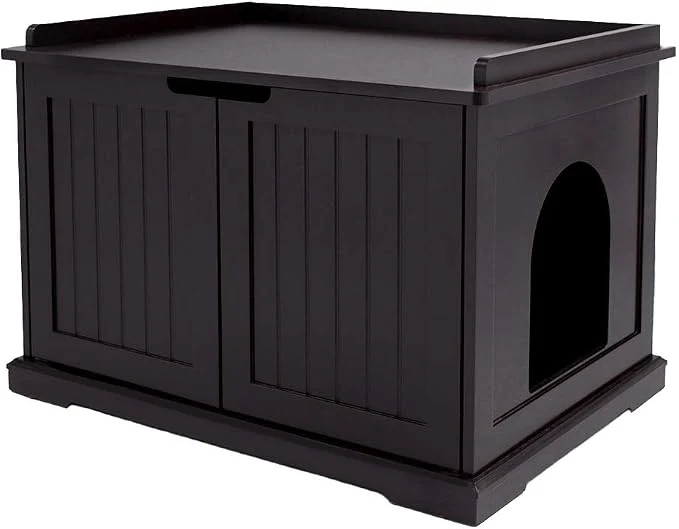 Trendy unipaws Cat Litter Box Enclosure Furniture Cat Washroom Hidden Litter Box Optimized