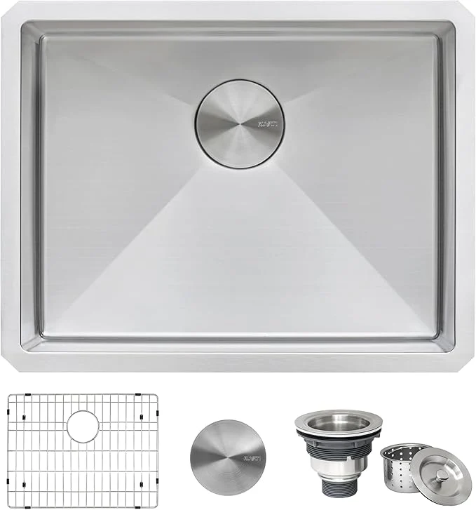 Efficient Ruvati 23-inch Undermount 16 Gauge Tight Radius Stainless Steel Kitchen Sink Single Bowl - RVH7123About ThisOverview Sophisticated