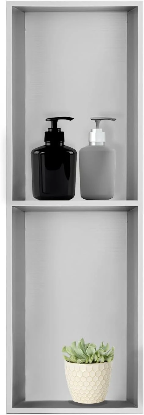 Unique Shower Niche Stainless Steel Elegant Bathroom Niche No Tile Needed Recessed Shower Shelf Organizer for StorageAbout ThisOverview Professional