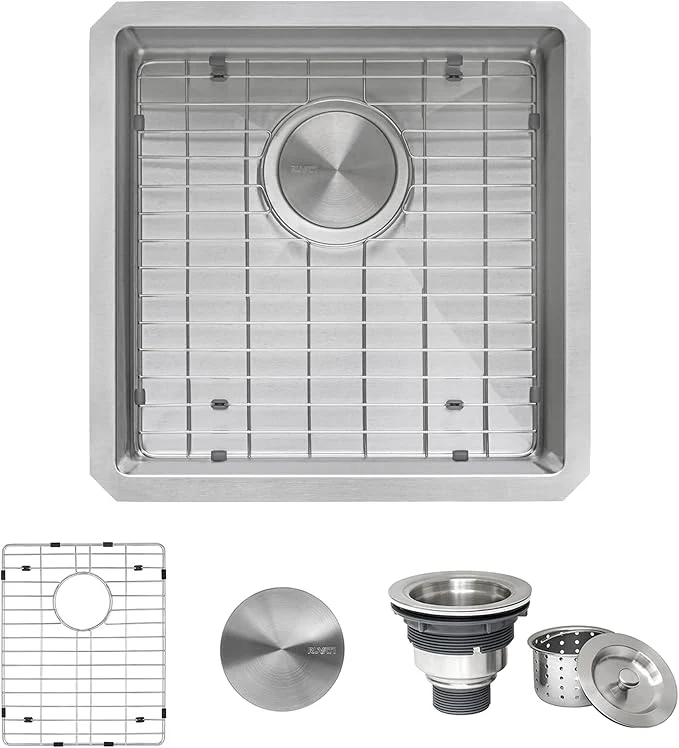 Detailed Ruvati 18 inch Undermount Bar Prep 16 Gauge Kitchen Sink Round Corners Stainless Steel Single Bowl - RVH7118About ThisOverview Casual